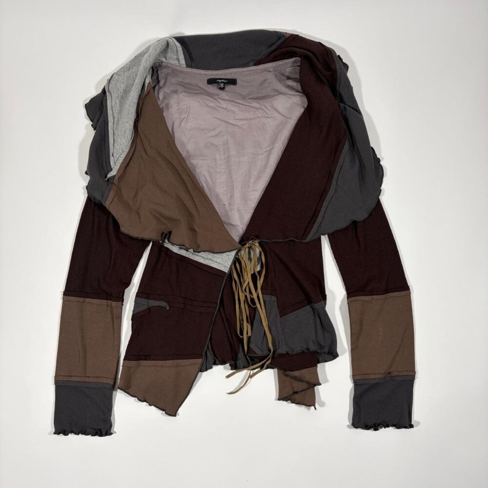 2000s Whimsical Ruffled Long Sleeve Cardigan